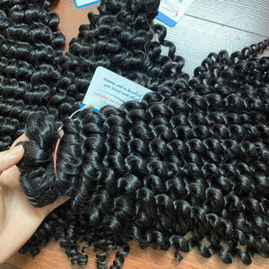 Cabello rizado con trama de vapor, color natural, listo para enviar, cabello virgen, proveedor de cabello virgen, paquete de cabello virgen, trama doble. - Product Image 5