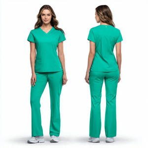 Tenues médicales unisexes pour hôpital, ensembles de blouses d'infirmière extensibles en spandex - Product Image 4