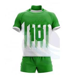 Ensembles d'uniformes de rugby unisexes personnalisés, service OEM, vêtements d'équipe professionnels respirants, 100% polyester - Product Image 2