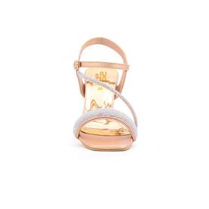 Peach Fancy Heeled <b>Sandals</b> Model FN5326 - Product Image 1