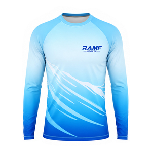 เสื้อตกปลาแบบสั่งทำพิเศษ ป้องกันแสงแดด UPF50+ ผ้าโพลีเอสเตอร์ ระบายเหงื่อได้ดี แขนยาว เสื้อผ้าตกปลาสำหรับผู้ชาย - Product Image 1