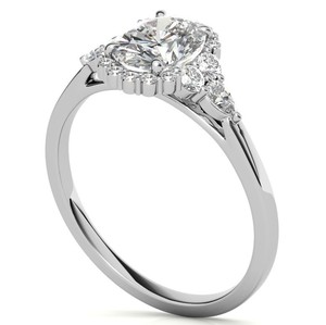 Anillo de Moissanita con Corte Ovalado, Plata de Ley 925, Chapado en Oro Blanco, Anillo de Compromiso, Boda, Promesa, Aniversario, Elegante - Product Image 4