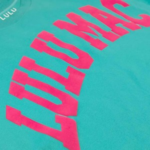 Sudadera Lulu Mac Oversized con Cuello Redondo, 100% Algodón, Estampado de Letras en Azul y Naranja, Unisex, Estilo Verano, 2 Piezas - Product Image 5
