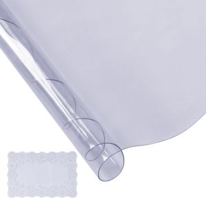 Copertura Impermeabile per Tavolo in PVC Trasparente da 48 Pollici/1230 mm, Spessore 1,5 mm per Protezione del Piano di Lavoro - Product Image 1