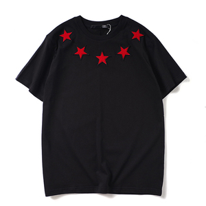 เสื้อยืดแขนสั้นผู้ชายทรงหลวมสไตล์ลำลองสำหรับฤดูร้อน DW ผ้าฝ้าย 100% พิมพ์ลายประดับเพชรพลอย ไซส์พลัส น้ำหนัก 180 กรัม ผ้าถักเนื้อแน่น - Product Image 5