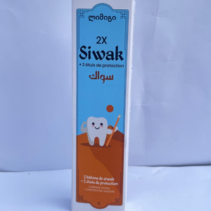 Organic Herbal Miswak Teeth <b>Cleaner</b> Pack of Two with <b>Plastic</b> Holder for Strong Gums and Fresh Breath Wholesale Price - Product Image 2