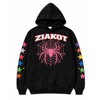 Sudadera con Capucha Oversize Borgoña Personalizada al por Mayor para Otoño, con Logo Frontal, de Forro Polar de Poliéster/Algodón, para la Universidad (Sudadera de los Spiders)