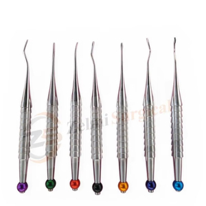 Kit d'élévateurs dentaires luxateurs pour racines, 7 pièces, instruments PDL en acier inoxydable, pour extraction dentaire, certifié CE - Product Image 4