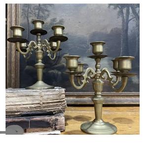 Gold Finished Metal Candelabra for Table <b>Top</b> Home Decoration Metal Candelabra at Affordable Price - Product Image 6