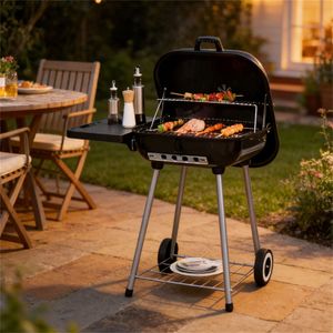 Griglia BBQ a Carbone Nera per Picnic in Giardino e Cucina all'Aperto - Product Image 1