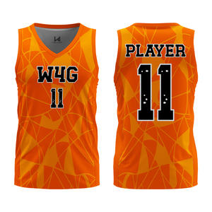 Uniformes de Baloncesto Personalizados Unisex, 100% Poliéster Transpirable, Sublimados, Cuello en V, Sin Mangas, con Letra Impresa en la Parte Delantera - Product Image 1