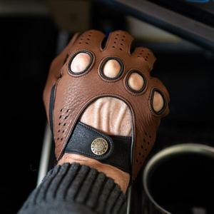 ถุงมือขับรถคุณภาพสูงสำหรับผู้ชายรุ่นใหม่มาแรง ถุงมือขับรถหนังแท้พรีเมียมสำหรับผู้หญิง ทนทานสั่งทำได้ - Product Image 4