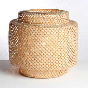 Vintage <b>bamboo</b> <b>table</b> lamps cheap price tabletop lamp wholesale supply handwoven lampshade light - Product Image 4