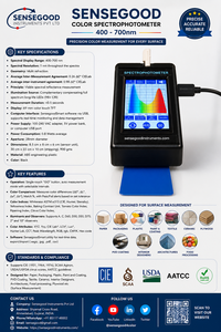 Portable Color Spectrophotometer 400-700 Nm Visible Spectral Reflectance Meter Touch Screen Color Analysis Device - Product Image 2