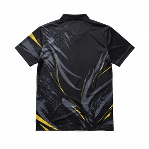 เสื้อเชิ้ตผู้ชายแฟชั่นคุณภาพพรีเมียมขายส่ง แขนสั้น ผ้าเทอร์รี่ ระบายอากาศได้ดี โพลีเอสเตอร์/คอตตอน ทรงปกติ - Product Image 2