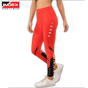 Leggings de Yoga de Cintura Alta con Logotipo Vertical, Diseño Sin Costuras y Elasticidad en Cuatro Direcciones - Product Image 2