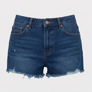 Nouveautés : Shorts en jean respirants pour femme, taille haute, délavés, style décontracté urbain, tendance été - Product Image 1