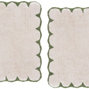 Tapis de bain classiques en chenille, rectangulaires, lot de 2, avec dos antidérapant en caoutchouc, épaisseur moyenne, couleur unie, pour usage domestique - Product Image 6