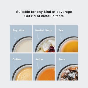 Botella de Vacío Moderna de Gran Capacidad de 26 Onzas/800 ml, Revestimiento de Porcelana SUS304, Tapa 2 en 1 con Pajita para Té de Burbujas y Café - Product Image 3