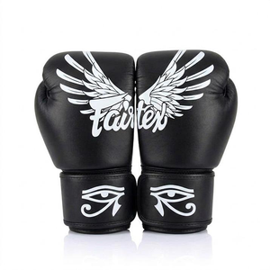 Gants de boxe professionnels Fairtex rose et noir pour Sanda Muay Thai, fermeture à boucle, antidérapants, en cuir véritable, pour le sparring - Product Image 6