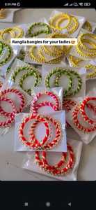 Handmade Rangila Silk Thread <b>Bangles</b> Set for Women Traditional Indian Colorful <b>Bangles</b> Pearl Embellished <b>Bangles</b> Festive Jewelry - Product Image 2
