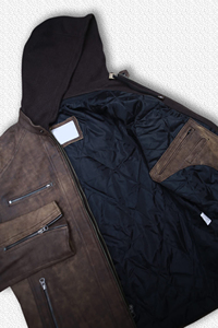 Veste en cuir de motard classique de qualité supérieure, fabriquée sur mesure, % cuir de vache véritable, respirante, imperméable, unisexe - Product Image 6