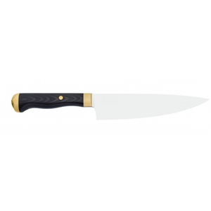 Couteaux de chef avec manche ergonomique noir et pommelée dorée pour la préparation culinaire professionnelle et les tâches de cuisine quotidiennes - Product Image 1