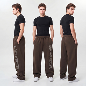 Rhinestone Printed Sweatpants <b>Men's</b> Cotton Fleece Winter Wear Pants <b>Drawstring</b> Waist Street Style <b>Trouser</b> <b>Men</b> Bagyy Sweatpants - Product Image 5