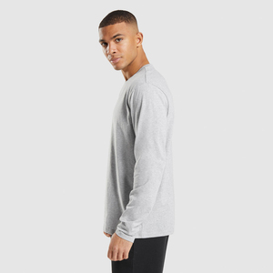 Camiseta de Manga Larga para Hombre, 100% Algodón, Lisa, Tallas Grandes, Venta al Por Mayor, Personalizable, Calidad Premium, Transpirable, Servicio OEM - Product Image 2