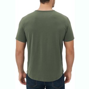 T-shirts personnalisés pour hommes en coton 100% tricoté, épais, écologiques, à séchage rapide, respirants, coupe ajustée, haute qualité, en vente - Product Image 5