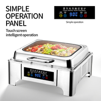Chauffe-Plats Rectangulaires en Acier Inoxydable Yurtrain pour Traiteur, Banquets et Fêtes