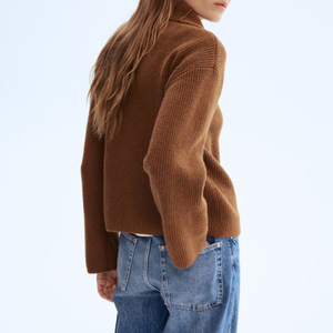<span class=keywords><strong>Cardigan</strong></span> in Maglia con <span class=keywords><strong>Zip</strong></span> per <span class=keywords><strong>Donna</strong></span>, Maglione Femminile per Tutte le Stagioni - Product Image 4