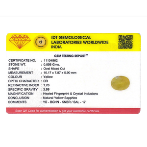 Handcrafted 4.28 Carat Oval Faceted Yellow Sapphire Loose Gemstone for Fine Jewelry - Product Image 4