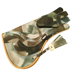 Guantes de Cetrería de Cuero Suave Tallas Grandes, Transpirables y Cómodos para Caza Salvaje al Aire Libre, Guantes para Cetrería Fabricados - Product Image 1
