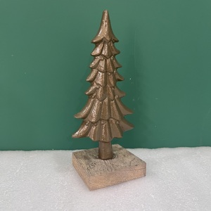 Gold Aluminum Modern Small Christmas <b>Tree</b> <b>Standing</b> Indoor Decor High Quality Luxury Home Decor - Product Image 3