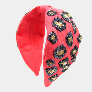 Beaded embroidery Headband Beaded <b>Hair</b> Accessories Bead Hairband <b>Padded</b> Headband Indian Handicraft Gift for Her - Product Image 1