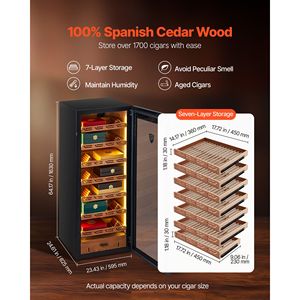Humidor Elettrico per Sigari da 288L, 1700 Pezzi, Raffreddamento a Compressore, Umidità e Temperatura Costanti per Uso Domestico - Product Image 4