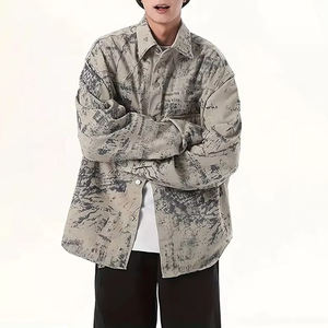 <b>Men</b> Clothing Plain Dyed Denim Jeans <b>Jacket</b> Wholesale New Fashion Long Sleeve <b>Lightweight</b> <b>Men</b> Denim <b>Jacket</b> - Product Image 4