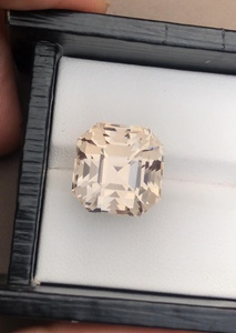 Topacio natural tallado Asscher, piedra preciosa suelta, piedra de joyería fina, grado coleccionista, gema facetada - Product Image 3