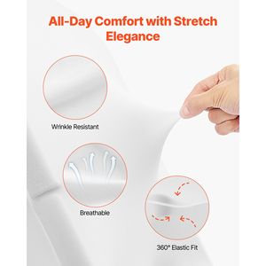 30 Pezzi Coprisedia Bianchi Personalizzati in Poliestere Elasticizzato per Matrimoni, Feste, Banchetti, Stile Sedia con Seduta Piatta - Product Image 3