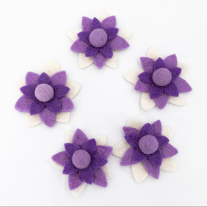 Purple <b>Wool</b> Felt Sunflower Handmade Modern DIY <b>Craft</b> Supply Spring Flower Garland Home Decor Eco Friendly - Product Image 1
