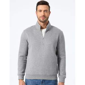 Pull à col montant zippé pour homme personnalisé, sweat-shirt en polaire léger à manches longues pour l'extérieur - Product Image 6
