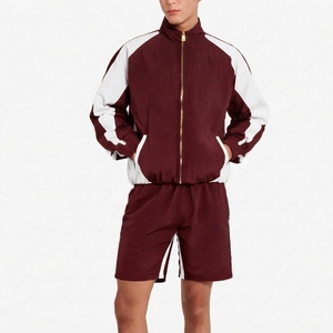 Conjunto Deportivo Cortavientos Moderno para Hombre con Chaqueta Ligera y Pantalones para Fitness, Running, Entrenamiento Deportivo y Uso Diario - Product Image 1