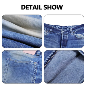 Pantalones Vaqueros de Algodón de Pierna Recta para Hombre, de Alta Gama, Personalizados, Casuales, Holgados, Lavados, Estilo Urbano, Lavado Claro - Product Image 5