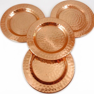 Sous-verres carrés en cuivre pur martelé à la main, sur mesure, luxe, pour restaurant, bar, vaisselle - Product Image 3