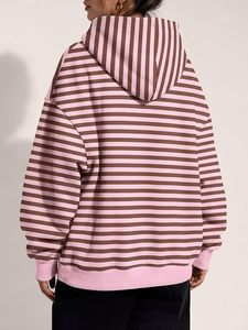 เสื้อฮู้ดดี้โอเวอร์ไซส์แฟชั่นสำหรับผู้หญิง ผ้าฝ้ายผสมเนื้อนุ่ม พิมพ์ลายกราฟิกตามสั่ง เสื้อสตรีทแวร์ - Product Image 2