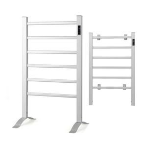 Scaldasalviette Elettrico Spazzolato, da Terra o a Parete, 6 Barre con Timer e Display LED - Product Image 3
