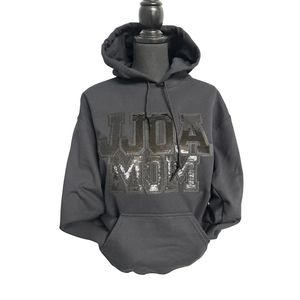 Sweat à capuche MOM en coton mélangé doux avec sequins, pull à manches longues, décontracté et tendance pour le quotidien - Product Image 1