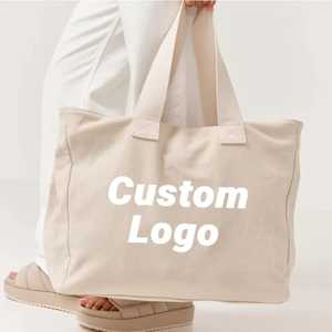Bolsas de calicó de algodón natural lisas y económicas al por mayor con cremallera y asas personalizadas para marketing y viajes - Product Image 3