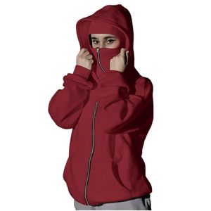 Chaqueta con Capucha y Cremallera, Transpirable, de Poliéster, Doble Capa, Estilo Hip Hop Y2K, para Primavera/Invierno, para Hombre y Mujer - Product Image 2